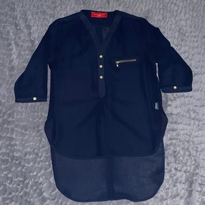 AKIRA Navy Blue Blouse M